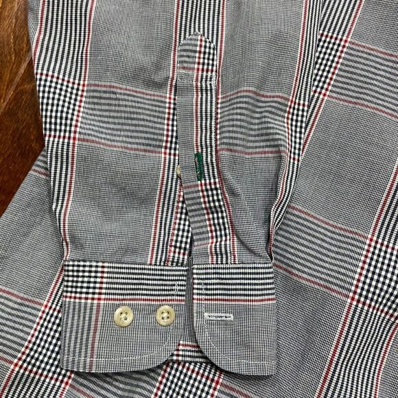 Tommy Hilfiger Vintage Y2K Button Front Grey Red Cotton Shirt Men's Size Large - Picture 5 of 10